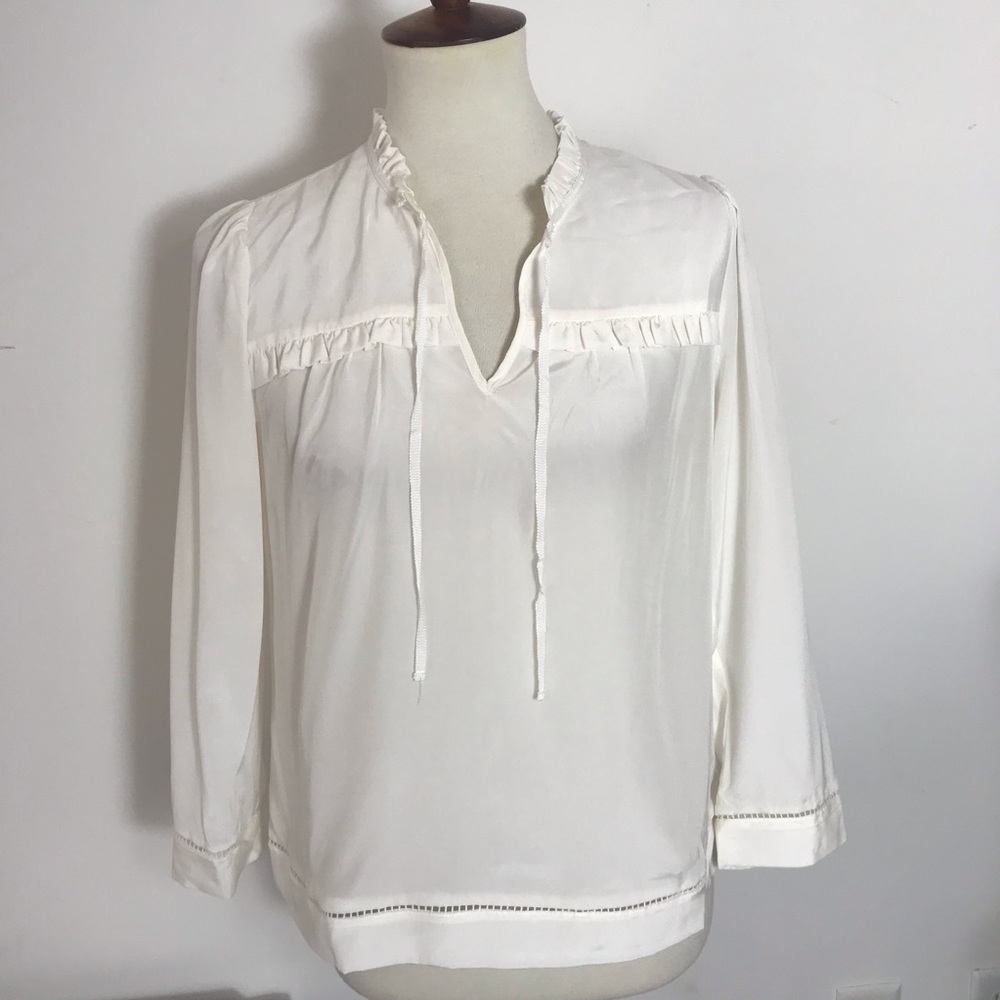 J.crew point Sur Silk popover Blouse